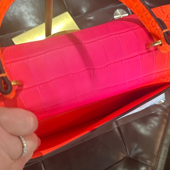 Kate Spade ♠️ New York Katy Ombré Croc Embossed Leather Medium Top Handle - Picture 10 of 16